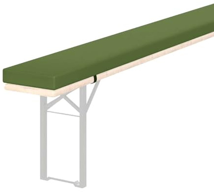Genérico Cojines para Bancos De Cerveza 220x25 180x30 200x30, Cojin para Banco Exterior/Interiores, con Desenfundable Lavable Y Fondo Antideslizante para JardíN Terraza,K 38,180x23x3cm