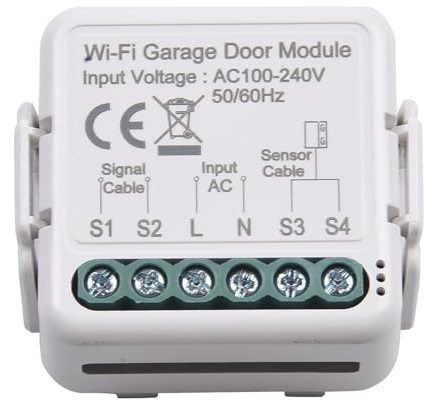 Besttoolifes WiFi Garage Apriporta Controller Modulo Interruttore Intelligente Telecomando Funzione Timer Controllo App Assistente Vocale Compatibile Domotica Automazione