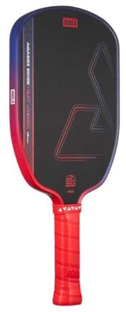 JOOLA Agassi Heat Vision - Racchetta da Pickleball, 16 mm, nuova forma con sweet spot ampliato, superficie in fibra di carbonio strutturata per spin, pellicola SK per meno vibrazioni, approvato USAP