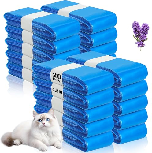CIOXSOIO 20 Recambios Contenedor de Pañales, 4.5m Recambios Bolsas de Repuesto de Arena Antiolor, Compatible con Litter Genie Tommee Tippee LitterLocker