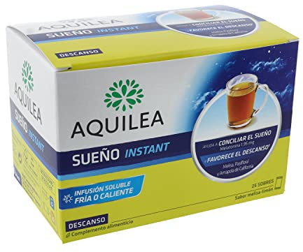 Aquilea Sueño Instant | 25 Sobres | Con extractos naturales Sabor limón