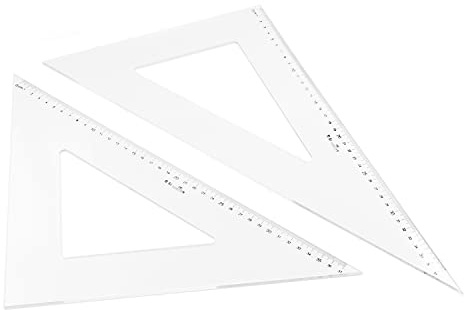 Utoolmart - Righello da ufficio in plexiglass, 40 cm, scala triangolare, 1 mm