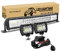 SKYWORLD 56cm 270W LED Arbeitsscheinwerfer Bar Gebogen Led Lichtleiste Offroad beleuchtung, 2x 10cm 60W Led Zusatzscheinwerfe mit 12V kabelbaum kit für Auto SUV ATV UTV LKW 4x4 Nebelscheinwerfer