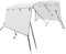 vidaXL 3 Bow Bimini Top mit Seitenteilen, Bootsverdeck mit Aluminiumrahmen, Sonnenverdeck Boot Sonnensegel, Weiß 600D Polyester Aluminium