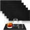 YKUKIZEE 6 Pcs Bar Mats for Home Pub 12x6 Inch, Non-Slip Bar Drip Mat Black, 30x15 cm Rubber Spill Mat for Beer Whiskey Hotel