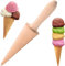 AMJKEJI Ice Cream Cone Roller Mould, Wooden Krumkake Cone Roller, Waffle Pastry Cone Shaper Pizzelle Roller, Dessert Cooking Decorating Baking DIY Tools Accessories