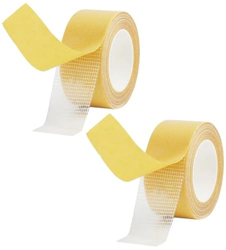 Aifrymne 2 PCS Heavy Duty Double Sided Fabric Tape, for Curtains, Pants, and Clothes - No Sewing or Ironing Required - Strong Adhesive Fabric Tape for Quick Adjustments and Repairs 1 Inch X 33FT