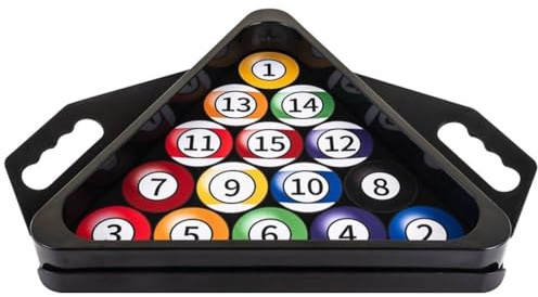 Ppmter Triángulo para Bolas De Billar (8 Bolas) con Bandeja. Accesorio para Mesa De Billar Y Snooker.