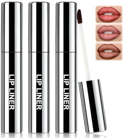 Lip Stain Peel Off, 3 Colores Peel Off Lip Liner Stain, Perfilador De Labios Permanente – Delineador De Labios Waterproof Y Antimanchas (Rojo Vino/Marrón/Marrón Oscuro)