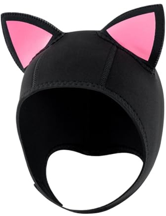 Cagoule plongée | Bonnet bain en néoprène | Cagoule plongée avec oreilles chat pour combinaison thermique pour homme et femme | Cagoules plongées, casquette surf avec évent pour plongées apnée, surf