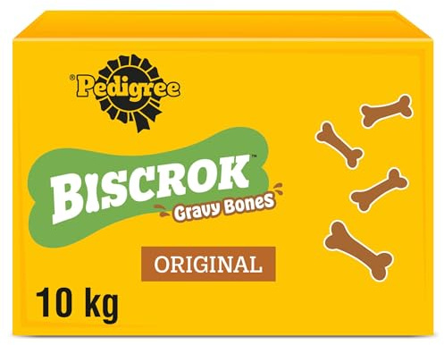 Pedigree Biscrok Original 10 kg Snacks, Dog Treats Gravy Bones Biscuits Dog Treats, Megapack