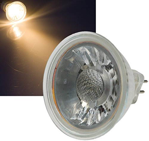 ChiliTec LED Strahler MR16 Lampe 12V 5W 440lm Ersatz Leuchtmittel für Halogen-Strahler für Einbaustrahler Leuchten 3000k Warmweiß