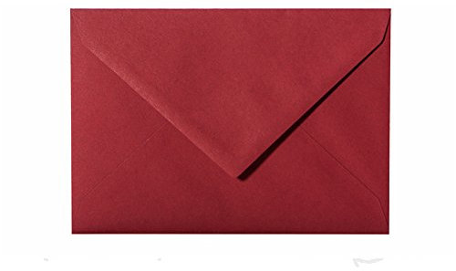 Paper24 je 25 Briefumschläge 140x190 mm Bordeaux