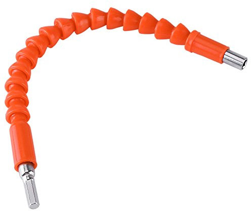 Mandrino Angolare, Akozon Trapano Avvitatore Prolunga per Trapano Flessibile a Punta Esagonale a Esagono Incassato 290 mm 1/4 Cardano Cacciavite Estendibile Supporto Collegamento Punta(Arancione)