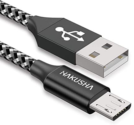 Câble Micro USB,1M Nylon Chargeur Charge Rapide et Synchro Durable 3A Charge Rapide Câble Compatible avec téléphones intelligents Android, Samsung, Huawei, HTC, Sony, Nexus, Nokia, PS4 et Plus