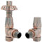 Excel Home Válvulas termostáticas para radiador, diseño tradicional de 1/2 pulgada x 15 mm, válvulas de radiador de cabeza de metal, cobre antiguo Westminster
