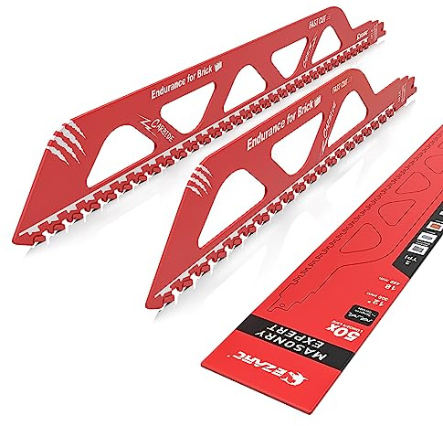 EZARC Lama per sega alternativa per demolizione in muratura, lame in metallo duro per taglio di calcestruzzo aerato, blocchi di cemento, muratura e mattoni, 2 pezzi, 300mm+450mm