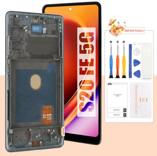 Incell Pantalla para Samsung Galaxy S20 FE 2022 Reemplazo de pantalla para Samsung S20 FE 5G Pantalla LCD SM-G781B, SM-G781U Pantalla táctil Digitalizador Asamblea Piezas de reparación con marco (sin