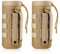 PEUTIER 2 Stück Molle Wasserflaschenhalter, 1000D-Nylon Sport Molle Flaschentasche Tragetasche mit Kordelzug Oben, Netzboden Praktischer Molle Getränkehalter für Outdoor Camping (Khaki)