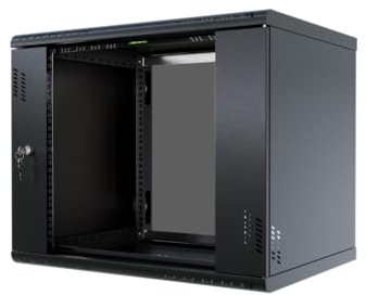 Stalflex Rackskåp 9U 450 mm PRO – kraftigt stål – rack och skåp för nätverksutrustning, rackskåp, kompatibel med hyllhylla