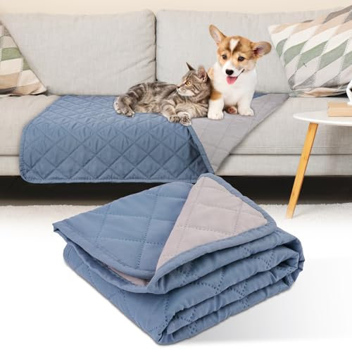Aomig wasserdichte Hundedecke Katzendecken Waschbar Flauschig Decken Super Weich Fluffy Haustier Decken Kleine Mittlere Grosse Hunde Katzen Sofaschoner Beidseitig Verfügbar Sofa Auto Betten 50 * 80cm