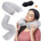 Cuscino da Viaggio, Cuscino Cervicale Memory Foam, Supporto per Collo Regolabile, Cuscino Cilindrico Lungo per Vita e Gambe, Cuscino Aereo per Viaggi, Aereo, Treno, Ufficio, Casa, 68cm*10cm, Grigio