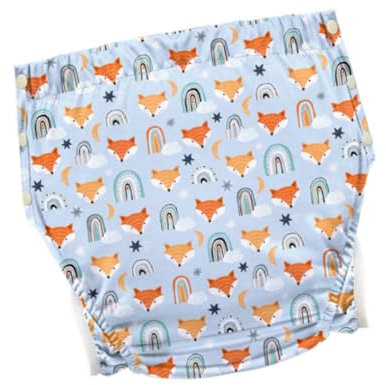 Oshhni Stoffwindel für Erwachsene, Inkontinenzunterwäsche, angenehm zu tragen, waschbare Windelüberhose, Fuchs Xl