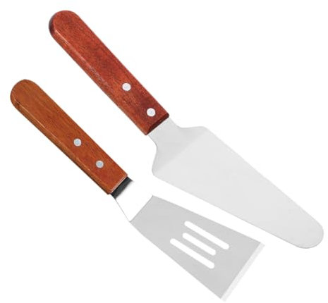 SECFOU Spatola per Pizza al Formaggio in Metallo Paletta Ergonomica per Torta Strumento da Cucina per Servire Pizza Lavabile in Lavastoviglie