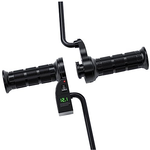 POPETPOP Manubrio Riscaldato Per Veicolo a Due Ruote in Ecologico e Materiale Tpu Display Digitale e Tre Stadi Temperatura Massima Per Condizioni Climatiche Fredde