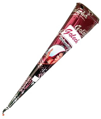 Naturic 1x Henna Tattoo, Temporäre Tattoo, Temporäre Mehndi Tattoos, Natürliche Kegel, Tattoo sticker, Temporäre Tätowierung - Rotbraun