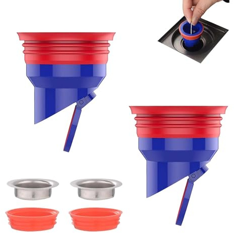SIXHAOBU 2 Piezas Valvula Antiolores Ducha, Válvula de Drenaje Anti-Olor para Cocina de Cocina, 35-52mm Antiolores Piso Desagüe de Ducha Núcleo de Drenaje de Piso de Desodorante para Desagüe Suelo