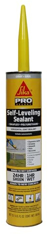 SIKA Sikaflex Self-Leveling Sealant, Gray Polyurethane, Fast Curing, for Concrete Expansion Joints, Waterproof, Paintable, Fills Cracks up to 1.5 in., 10.1 fl. oz Cartridge