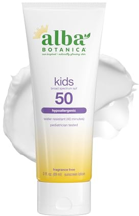 Alba Botanica Kids Sunscreen Body Lotion SPF 50, 3 Oz
