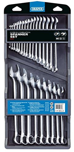 Draper 26696 Hi-Torq Metric Combination Spanner Set, 6mm-32mm, 25 Pieces , Blue
