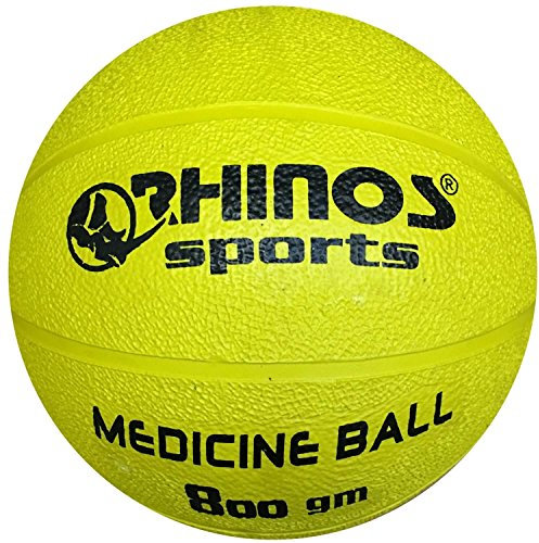RHINOS sports Medizinball, Gymnastikball 800 g | gelb