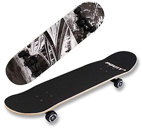 KS Tools 79 * 20 cm Skateboard 7-lagiges Ahorndeck Große 5 V Aluminiumlegierung Malerei Halterung ABEC-9 Chromstahl Lager,A