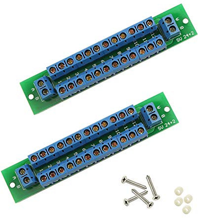 Evemodel 2X Power Distribution Board Stromverteiler 2 Eingänge 13 Paare Ausgänge für DC AC Spannung PCB007-2-EU