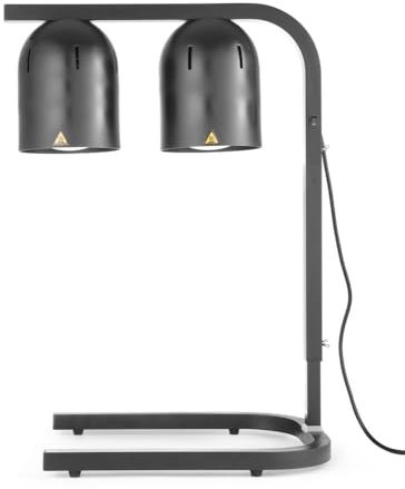 HENDI Portique Chauffe-plat, avec 2 Lampes infrarouges, Aluminium, Noir