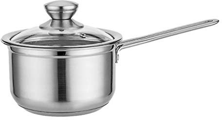 Stainless Saucepan,Saucepans with lid,Vision Sauce Pan with Glass Lid Nonstick Saucepan