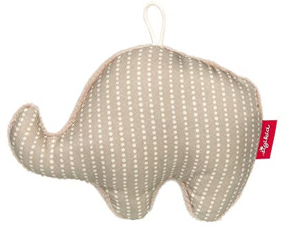 SIGIKID Greifling Elefant, RedStars Babyspielzeug, mit Rassel: greifen, entdecken, spielen, für Babys ab Geburt, Art.-Nr. 42951, beige-grau 13 cm