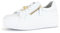 Gabor Damen Low-Top Sneaker, Frauen Halbschuhe,Wechselfußbett,Best Fitting,schnürschuhe,schnürer,Plateausohle,Weiss (Gold),37 EU / 4 UK