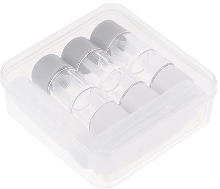 Anneome Estuche para Lentes de Contacto Transparente 3 Unidades Plástico Saludable Portátil para Viaje Almacenamiento y Cuidado Lentes de Contacto Accesorios para Uso Diario