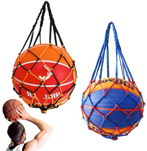 SULIUDAJI 2 Piezas Pelotas de Red de fútbol para Cometa Pelotas Deportivas de Baloncesto para Baloncesto Voleibol de Playa Zapatillas de Deporte, Varias Pelotas Red portátil