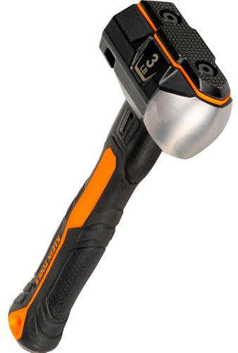 Klein Tools H80603 Sledgehammer, 3-Pound Wedge Hammer with Fiberglass Handle, Heavy-Duty, Shock-Resistant Design for Striking and Demolition, Includes Lanyard Hole