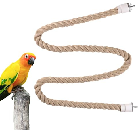 Perche en corde pour cages à oiseaux - Accessoire de corde d'escalade - Accessoire pour petits animaux - Cockatiels Lovebirds