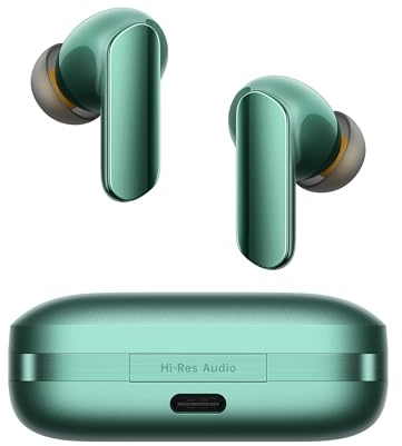 realme Buds Air 7 Pro Auriculares Inalámbricos Bluetooth, Traducción de Voz IA en Tiempo Real, Controlador Dual-DAC, 48 h de Reproducción, ANC 53 dB, Audio Espacial, Verde Podio