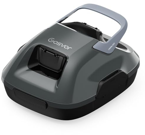 (Nuovo 2026) Gosvor Gosvor Robot Limpiafondos Piscina Inalámbrico - Aspirador Piscina, 90 Min Autonomía, Autoestacionamiento, Fácil Uso, Robot Piscina para Suelo, Piscinas 80m²