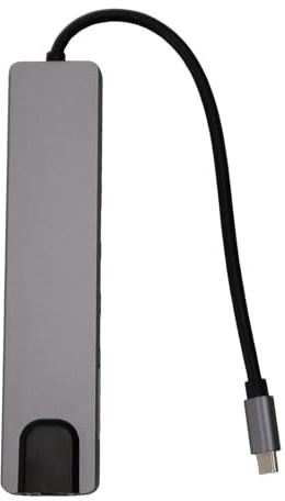 Estación de Acoplamiento USB C, estación de Acoplamiento multipuerto para computadora portátil, Interfaz Multimedia 4K HD con Gigabit Ethernet, 2 Puertos USB 3.0, Carga PD Tipo C,