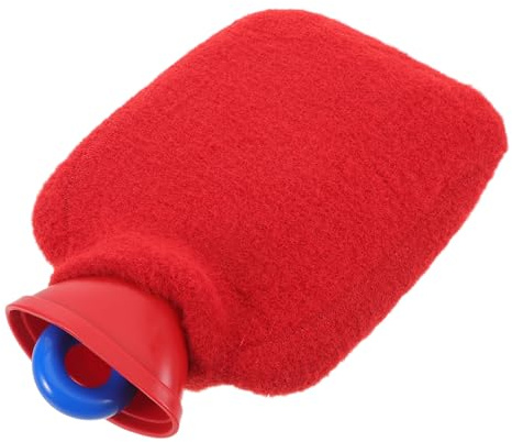 DECORNIJIA Bouillotte Rechargeable 800 Ml Rouge Poche à Eau Chaude Portable Chauffe-Mains et Chauffe-Pieds Réutilisable pour Soulager Douleurs Menstruelles et Se Réchauffer en Hiver