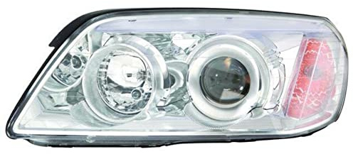 Derecho-FARO PRINCIPAL-Eléctrico-con Motor FONDO CROMO CHROMED MASK H1+H7